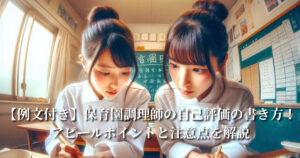 【例文付き】保育園調理師の自己評価の書き方！アピールポイントと注意点を解説