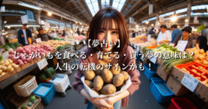 【夢占い】じゃがいもを食べる・育てる・買う夢の意味は？人生の転機のサインかも！