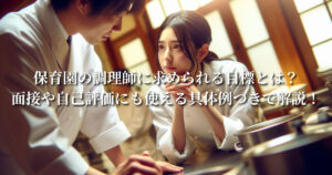 保育園の調理師に求められる目標とは？面接や自己評価にも使える具体例つきで解説！