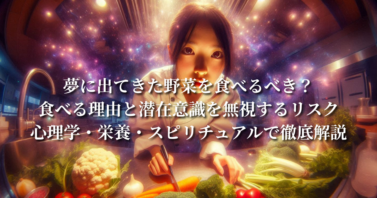 夢に出てきた野菜を食べるべき？「食べる理由と潜在意識を無視するリスク」心理学・栄養・スピリチュアルで徹底解説