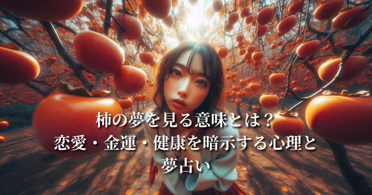 柿の夢を見る意味とは？恋愛・金運・健康を暗示する心理と夢占い